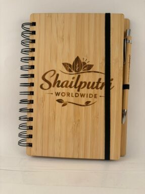 Bamboo Wooden Diary with Pen