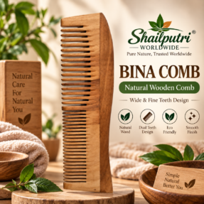 bina wooden comb natural
