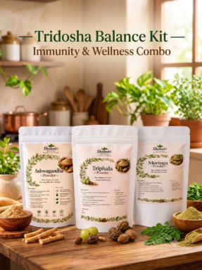 Ayurvedic Immunity Kit - Ashwagandha, Triphala and Moringa Powder Combo