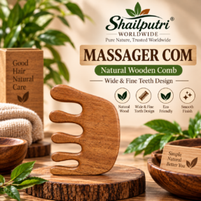 wooden scalp massager natural hand comb
